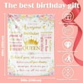 thumbnail image 2 of LHSHID Happy Birthday Blanket Gifts for Girls Women Floral Birthday Throw Blanket for Daughter Mom Bday Gift Ideas for Wife Grandma Happy Birthday Decorations Flannel Blanket for Female 60"x80", 2 of 9