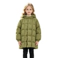 thumbnail image 2 of Xdegoge Girls Long Puffer Coat Hooded Quilted Thick Winter Warm Jacket with Buttons and Pockets for Kids Outdoor Snow Heavyweight Outerwear, 2 of 6