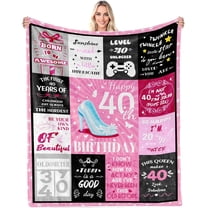 40th Birthday Gifts for Women, 40th Birthday Blanket for Women, 40th Birthday Gifts for Women Friendship, 40th Gifts for Women Birthday Unique, for Her Friend Mom Sister Wife Woman, 50"x60"