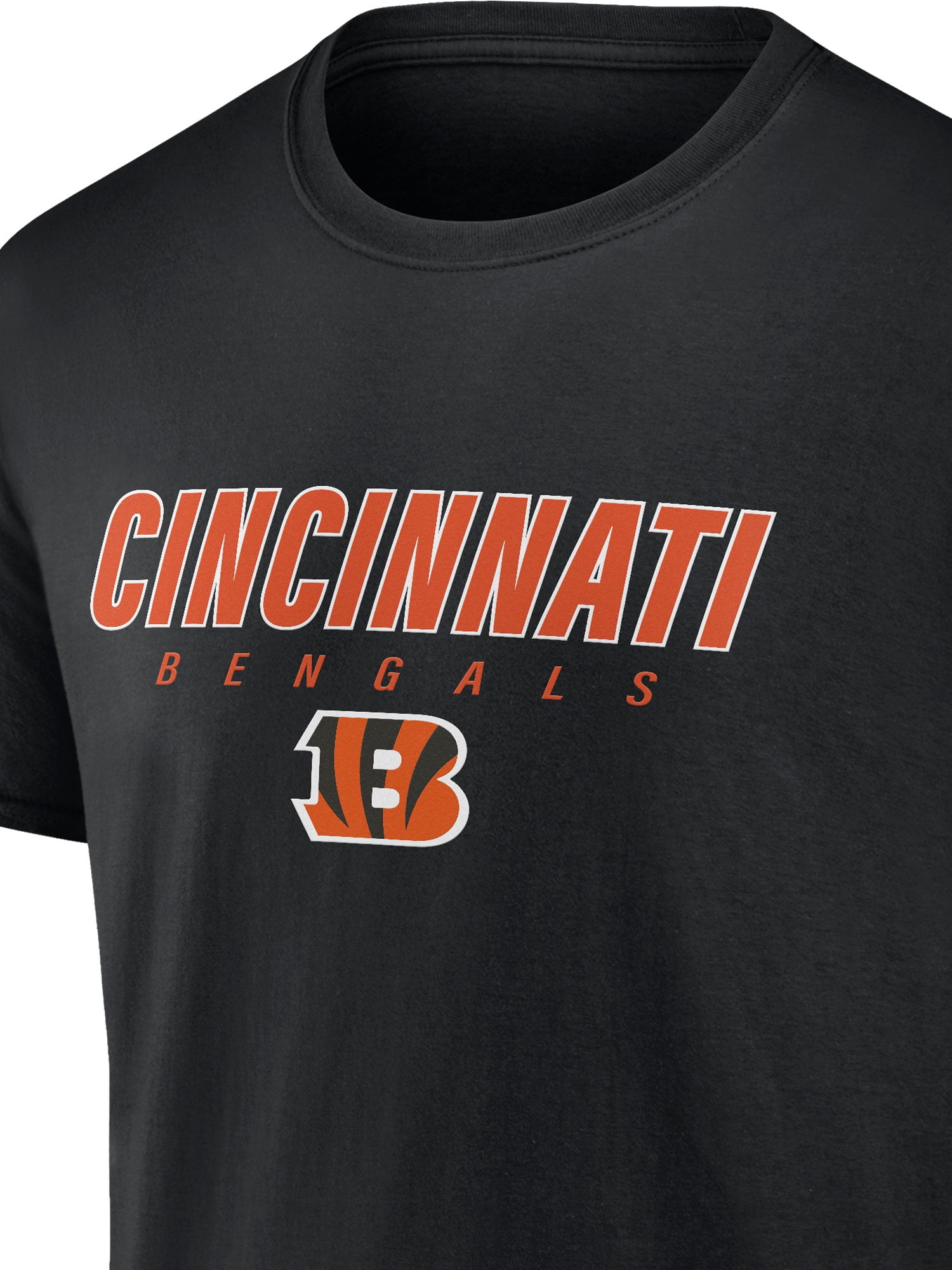 NFL Cincinnati Bengals Men's Cotton Black Short Sleeve T-Shirt