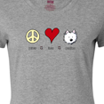 thumbnail image 4 of Inktastic Peace Love Westies Women's T-Shirt, 4 of 5