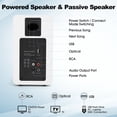 thumbnail image 2 of 80W Active Bookshelf Speakers, Home Bluetooth 5.3 Wireless Speaker with 3 inch Woofer, Stereo Studio Monitor Speakers, Bass & Treble Adjust TV Speakers with USB/Optical/AUX Input for PC Gaming, White, 2 of 9
