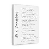 Scripture Walls 10 Commandments White Christian Wall Art Print Ready to Hang Unframed