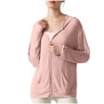 thumbnail image 3 of AnuYalue Womens Lightweight Hoodies Full Zip Sun Protection Jacket Summer Long Sleeve Hooded Tops, 3 of 8