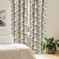 thumbnail image 2 of Ambesonne Floral Window Curtains, Pastel Tulip Flowers, Each 28" W x 63" L, Olive Green Coral, 2 of 4