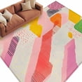 thumbnail image 2 of 6'x9' Area Rugs, Striped Color Block Indoor Outdoor Area Rug for Living Room Bedroom, Abstract Minimalist Contemporary Washable Bathroom Rugs Kitchen Floor Carpet Mats Home Decor Aesthetic, 2 of 8