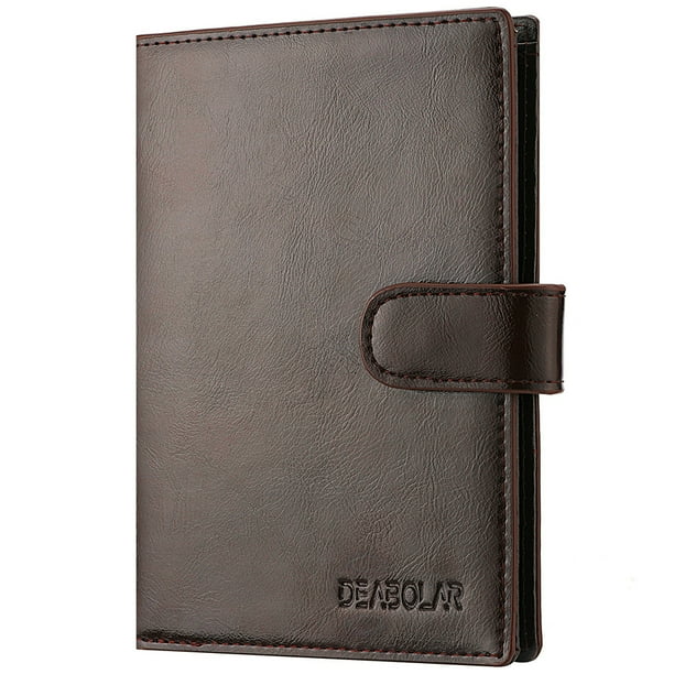Cartera multifunción para hombre, tarjetero de gran capacidad para licencia de conducir, tarjetero de pasaporte de moda retro con múltiples tarjetas