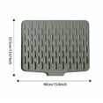 thumbnail image 3 of Silicone Dish Drying Mat for Kitchen Counter â Non-, Heat-Resistant Drainage Mat with Built-in Drain, Fits Sink, Refrigerator & Drawer, Easy Clean & Foldable, 3 of 8