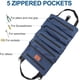 thumbnail image 4 of Roll Up Wrench Tool Bag - Lona - Azul JFHHH pequeña, 4 of 5