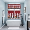 thumbnail image 5 of Kitchen Gnome Cute Chef Gourmet Pot Curtain Tier and Valance Set 3 Piece, Red Black Plaid 3-inch Rod Pocket Window Tier Curtains Valance for Kitchen Living Room, 5 of 9