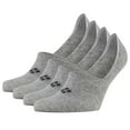 thumbnail image 1 of Burlington Calcetines de hombre, paquete de 4 - Para todos los días IN, talón antideslizante, color sólido Gris 45-46, 1 of 3