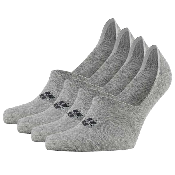 Burlington Calcetines de hombre, paquete de 4 - Para todos los días IN, talón antideslizante, color sólido Gris 43-44