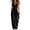 Black, variant on Kctiaxy Wide Leg Jeans for Women V Neck Button Tank Jumpsuit Solid Fashion Summer Casual Denim Pants