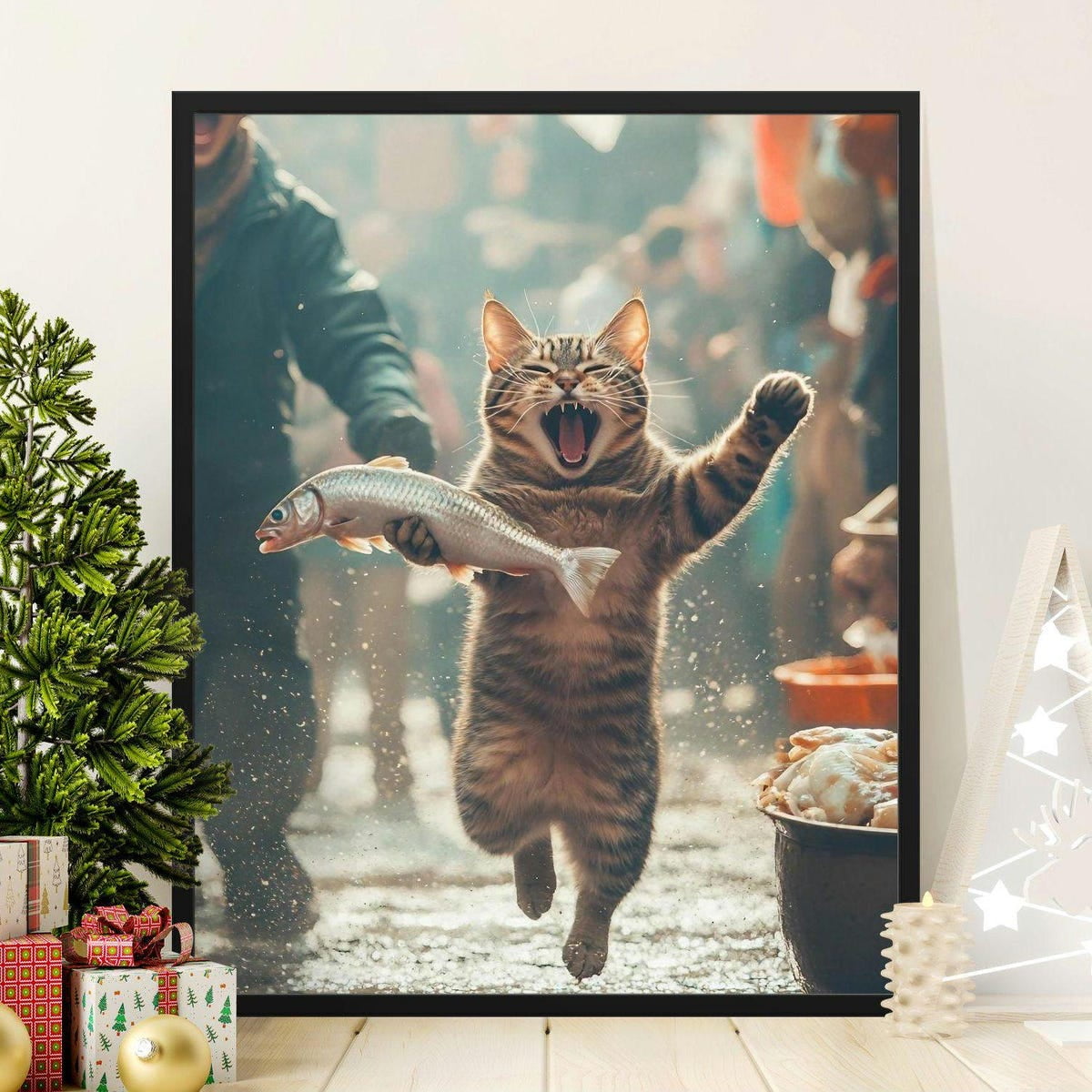 Hot Stuff 2550-24x36-AN Twisted Whiskers Cats Poster - Walmart.com