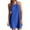 Blue, variant on Summer Sun Dresses for Womens 2026 Plus Size Fashion Fallow Sleeveless Solid Color Waistcoat Hollow Out Dresses
