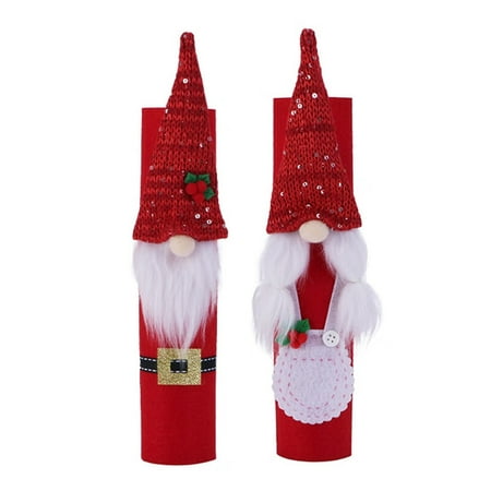 

JHDONG Faceless Doll Pendant Eye-catching Attractive Decorative Christmas Refrigerator Door Handle Covers for Living Room