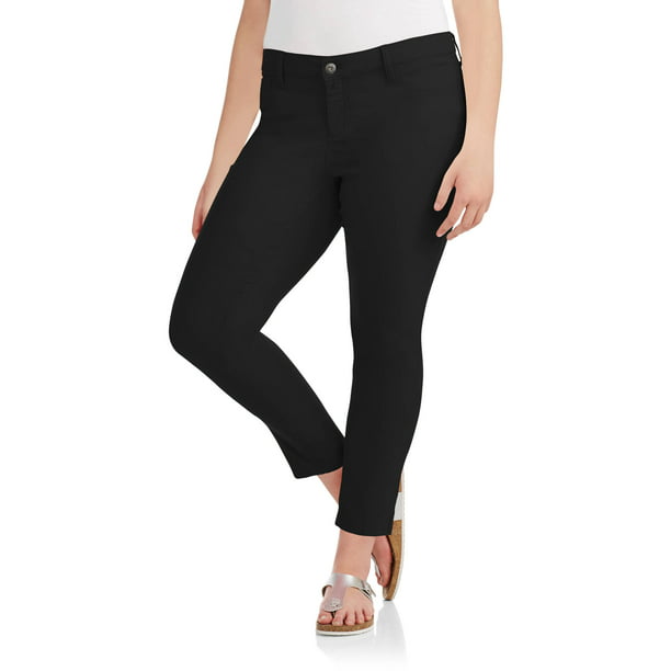 Zana Di - Women's Plus Ultra Stretch Knit Denim Pants - Walmart.com ...