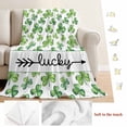 thumbnail image 5 of Saint Patrick's Day Blanket Soft Cozy Warm Throw Blanket for Couch, Plush Fuzzy Flannel Fleece Blankets for Sofa, Spring Lucky Shamrocks Grass Bed Blankets Lightweight Gifts for Women, 32"x48", 5 of 9