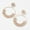 Gold, variant on Silver 2.5" Crystal Pavé Smile Drop Earrings