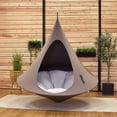 thumbnail image 4 of Vivere CACDT7 Sheltered Hanging Chair Polyester Cotton Blend Double, Taupe, 4 of 7