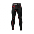 thumbnail image 5 of Men's Sports Compression Pants Running Workout Leggings Quick Dry Gym Basketball Athletic Base Layer Bottoms Red, 5 of 5