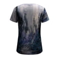thumbnail image 4 of Dyegold Daisy Print T-Shirts for Women Trendy Color Block Graphic Women's Shirts and Blouses Short Sleeve Women Tops Dressy Casual Summer V Neck Plus Tunics Beach, 4 of 5