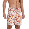 thumbnail image 2 of Fotbe Hello Autumn Maple Leaf Pajama Shorts for Men, Men's Pajama Bottoms, Sleepwear,Short Pajama Pants-3X-Large, 2 of 9