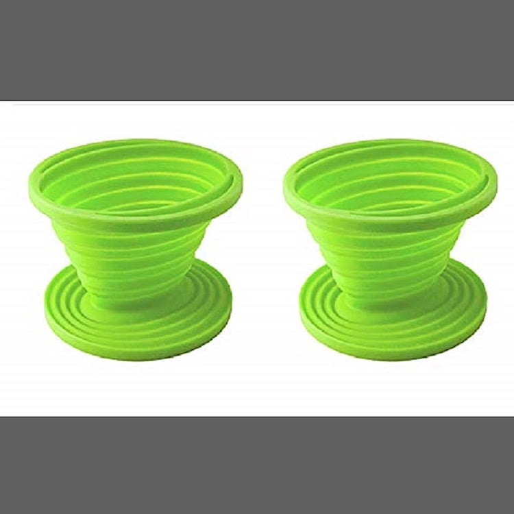 UST 2-Pk Silicone Blue Sky Coffee Filter Collapsible Dripper Outdoors Camping Traveling