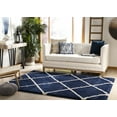 thumbnail image 4 of SAFAVIEH Hudson Amias Geometric Shag Area Rug, Navy/Ivory, 6' x 9', 4 of 11