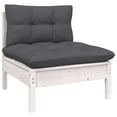 thumbnail image 3 of vidaXL Solid Pinewood Patio Lounge Set 4 Piece with Cushions Multi Colors, 3 of 39