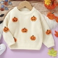 thumbnail image 2 of Coerni Baby Pumpkin Outfit Boy Girl Cute Long Sleeve Knit Oversized Sweater Toddler Halloween Clothes Kids Pullover Sweatshirt, 2 of 7