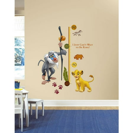 RoomMates The Lion King Rafiki Peel and Stick Metric Growth Chart Wall Decals