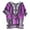 Purple, variant on Unisex African Dashiki T Shirt, Tribal Short Sleeve Bright Colour Classical Comfortable Large Blend Festival Shirts Tops ,