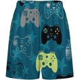 thumbnail image 3 of NICKSUN Funny Men's Pajama Shorts, Soft Lounge Sleep Short Sleepwear Bottoms with Pockets, Game Controllers, L, 3 of 5