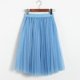 thumbnail image 4 of Falda tutú plisada de línea A para mujer - Gasa de malla, cintura alta, estilo vintage, talla única, primavera/verano/otoño, 4 of 5