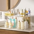 thumbnail image 3 of Organizadores de baño Delamu, paquete de 3 unidades, 2 niveles, para debajo del lavabo, transparentes, 3 of 8