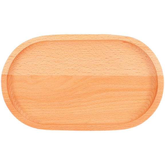 Luxshiny Small Wooden Tray Light Brown Wood Plate for Snack Dessert and Candy Serving