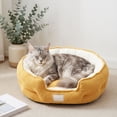 thumbnail image 4 of Sahpxhe Washable Dog Bed, Winter Warm Comfortable Round Deep Sleep Plush Pet Bed With Raised Rim For Small Medium Dogs, 4 of 6