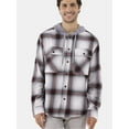 thumbnail image 5 of No Boundaries Men's & Big Men's Hooded Long Sleeve Flannel Shirt, Sizes XS-5XL, 5 of 5