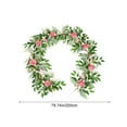 thumbnail image 3 of AYktou Fall Garland for Front Door, Freshness Color Rose Green Leaves Flower Garlands Rattan Flower Decor for Wedding Arch Festival Home Indoor Outdoor Porch Staircase Arrangement, Encrypted Version, 3 of 8
