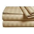 100% Egyptian Cotton 500 Thread Count Damask Stripe 4 piece Sheet Set