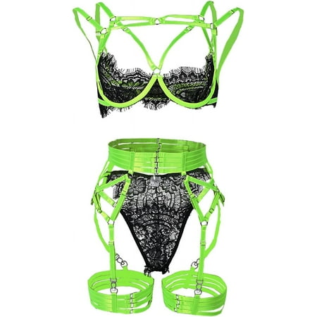 MAOYA Women Lingerie Sexy Teddy One-Piece Lace Babydoll Fishnet BabyDoll Bodysuit Nightie