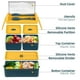 thumbnail image 3 of Fiambrera, fiambrera Bento de 1400 ml con cuchara y tenedor, apilable, 2 capas, 3 compartimentos, a prueba de fugas, para adultos, niños, estudiantes, oficina, microondas, azul, 3 of 4
