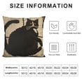 thumbnail image 5 of Cute Black Cat Decor Neutral Beige Embroidered Velvet Decorative Throw Pillow Cover es for Sofa Couch Bed Car, 5 of 5