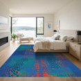 thumbnail image 3 of ODIKA 3'x5' Machine Washable Non-Slip Area Rug, Abstract Blue High Traffic Rug, Blue, 1070311, 3 of 7