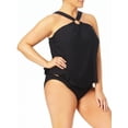thumbnail image 3 of Time and Tru Women's and Women’s Plus O Ring Hanky Hem Tankini Swim Top, 3 of 5