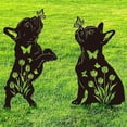 thumbnail image 6 of Sylvtty Halloween Metal Garden Stake Black Sasquatch Cat Dog Patio Yard Sign Outdoor Silhouette Statue for Garden Yard Patio Lawn Decor, 6 of 7