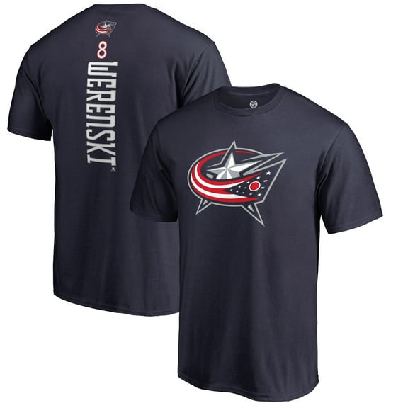 Men's Zach Werenski Navy Columbus Blue Jackets Backer T-Shirt