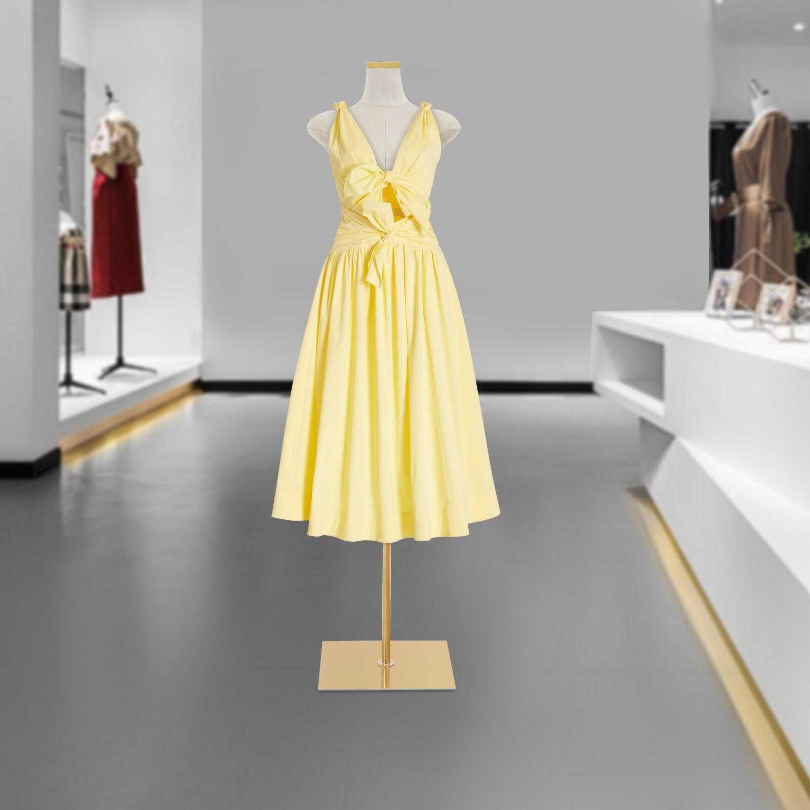 Female Mannequin Model with Stand, Half-length Model, Mannequin Dress Form for Boutiques, Clothing Stores, Display Windows, Shopping Malls