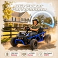 thumbnail image 4 of iYofe 36V Electric Ride on Car, 500W Electric Car for Kids with EVA Wheel, Max Speed 9 mph, Spring Suspension, Adjustable Seat, Bluetooth, Powered Ride on Toys for Big Kids Boys Girls, Blue, 4 of 10